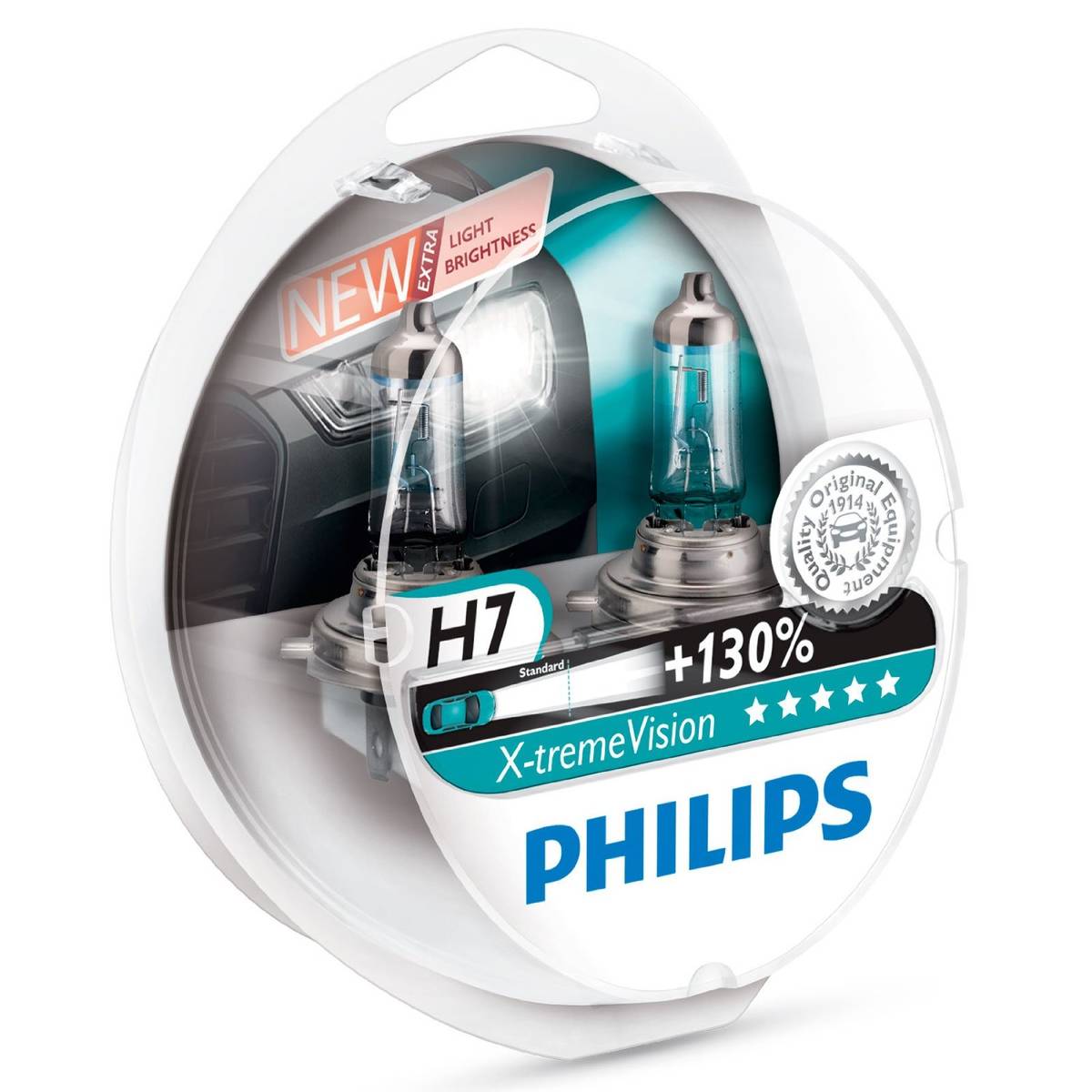 H7 Philips X-treme Vision +130% Halogen bulb pair Philips, 55w - 12V ...
