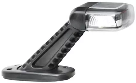 LED side marker, white / red / yellow, 45° angle - LED side markers with rubber arm - 4040112340 - 1