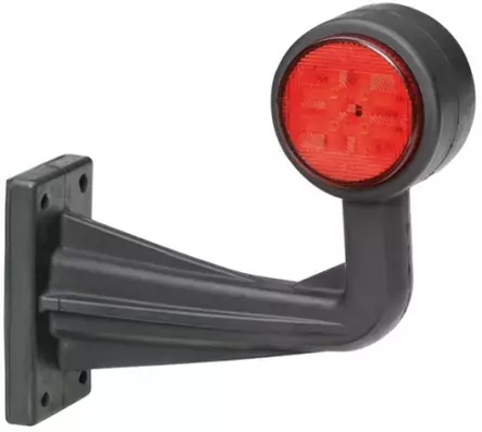 LED side marker, rubber frame, 90° angle - LED side markers with rubber arm - 4040112330 - 1
