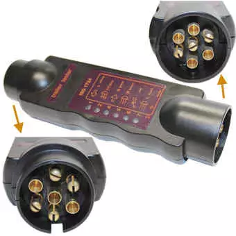 7-Pin Tester for Car and Trailer - LED Tail lights - 6050010200 - 2