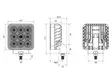 BullPro Spectrum 54 Square - LED Work lights - 8020108070 - 3