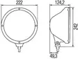 Hella 3003 Auxiliary light with Celis frame parking light, chrome design ring - Halogen Auxiliary lights - 3030210260 - 3