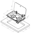 Gas hob - 2 burners with glass cover - Stoves - 8020112370 - 2