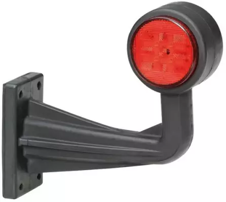 LED side marker, rubber frame, 90° angle - LED side markers with rubber arm - 4040112330 - 1