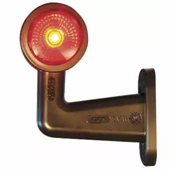 LED side marker, rubber frame, WAS, 90° angle - LED side markers with rubber arm - 4040111090 - 1