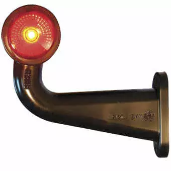 LED side marker, rubber frame, WAS, 90° angle - LED side markers with rubber arm - 4040111110 - 1