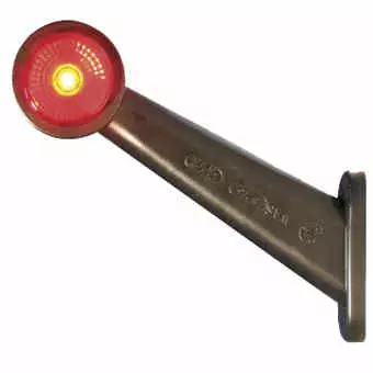LED side marker, rubber frame, WAS, 45° angle - LED side markers with rubber arm - 4040111120 - 1