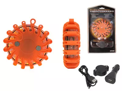 LED light disc with magnetic mount, orange, Autoline - LED beacons - 4080130060 - 1