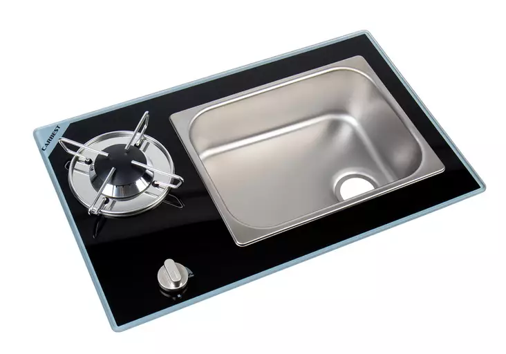 Stove/sink combination – Vanstream 1 burner with safety glass - Stoves - 8020112530 - 1