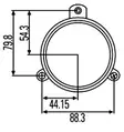 Fog light DE 80mm, Hella - Fog lights - 3001000052 - 2