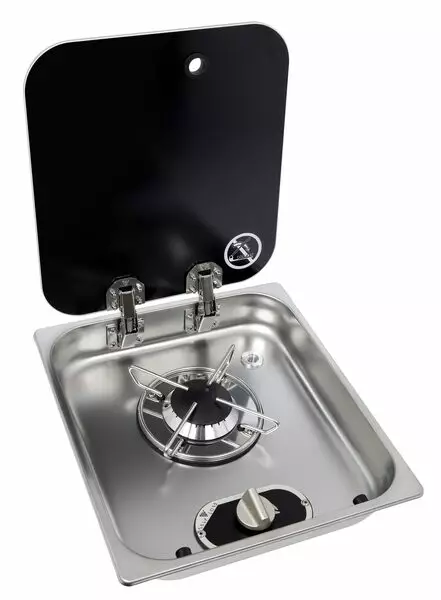 Gas hob - 1 burner with glass cover - Stoves - 8020112392 - 1