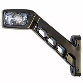 LED side marker, rubber frame, 187mm - LED side markers with rubber arm - 4040110202 - 1