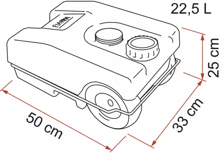 23 l waste water roll tank - Water canisters - 8020112393 - 2
