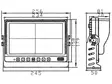 9" Display for reversing camera- and brake light camera kits, NSD - Screens for rear view cameras - 8020110063 - 3