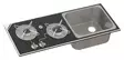 Hob/sink combination – 2 burners with safety glass - Stoves - 8020112613 - 1
