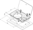 Hob and sink combination - single burner with glass cover, sink left - Stoves - 8020112524 - 2