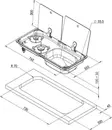 Sink-Stove-combo with 2 burners, right - Stoves - 8020110254 - 2