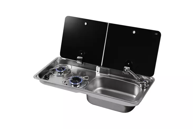 Sink-Stove-combo with 2 burners, right - Stoves - 8020110254 - 1