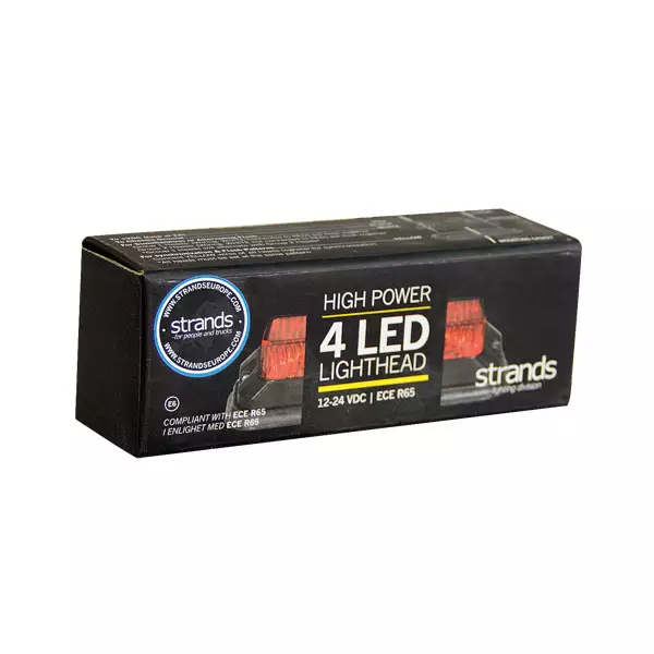 Strands Strobe 12-33V 4LED, red - Directional LED warning lights - 8020107114 - 1