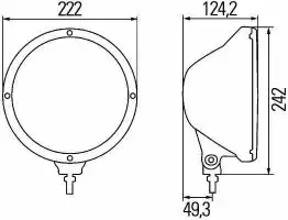 Hella 3003 Auxiliary light Chrome design ring - Halogen Auxiliary lights - 3030210015 - 2