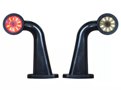 LED side marker, rubber frame,WAS, 90° angle - LED side markers with rubber arm - 4040111055 - 1