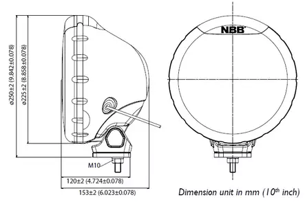 NBB Alpha Auxiliary light with LED parking light - Halogen Auxiliary lights - 3030130015 - 2