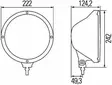 Hella 3003 Auxiliary light Chrome design ring - Halogen Auxiliary lights - 3030210015 - 2