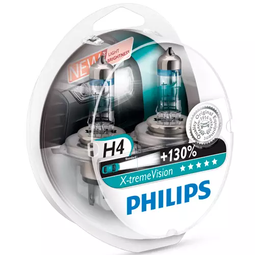 H4 Philips X-treme Vision +130% Halogen bulb pair - H4 Halogen bulbs - 4060101305 - 1