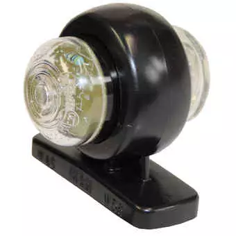 LED side marker, rubber frame, white / red, WAS - LED side markers with rubber arm - 4040110255 - 1