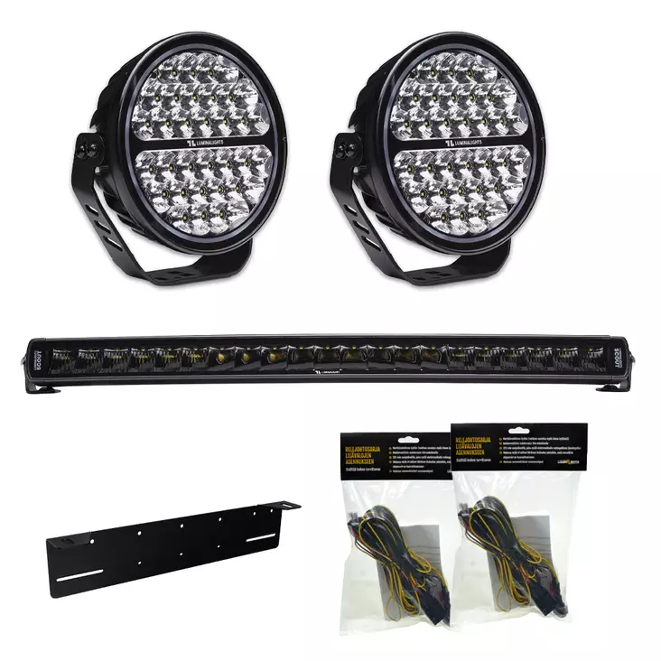 LuminaLights 2x Defender 9" 1 pcs Scout Slim 600 Auxiliary Bundle - LED Auxiliary lights - 8020108145 - 1