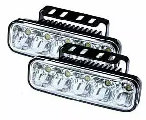 LED Daytime running lights set, 5 LEDs, 12 / 24 V DC - DRL - 3040120006 - 1