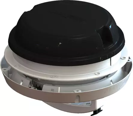 MAXXFAN Dome Plus Roof fan incl. LED lighting, Black - Sunroofs - 8020112586 - 2