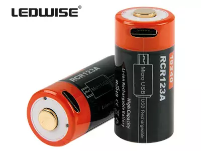 Ledwise 16340-battery 700mAh 2pcs - RC123 Batteries - 8020108286 - 1