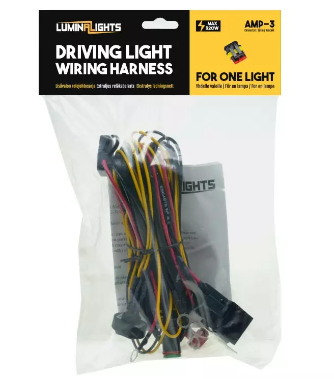Wiring harness for one light, AMP-3 - Relay wire kits - 8020101666 - 1