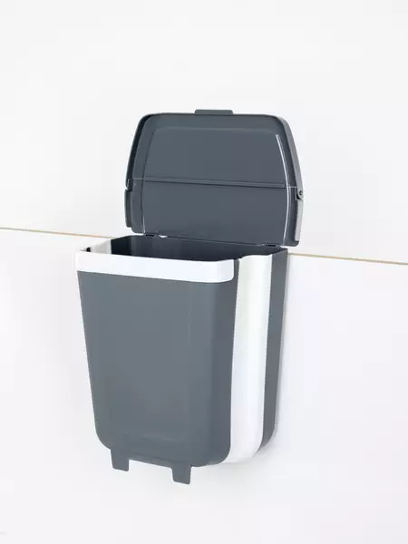 Garbage can foldable hanging with lid, 8 liters - Kitchen accessories - 8020112186 - 1