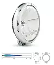 Hella 3003 Auxiliary light with LED parking light, Chrome design ring - Halogen Auxiliary lights - 3030210007 - 2
