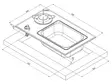 Hob/sink combination – 1 burner with safety glass - Stoves - 8020112527 - 2
