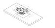 Built-in gas hob – 2 stainless steel burners - Stoves - 8020112587 - 2