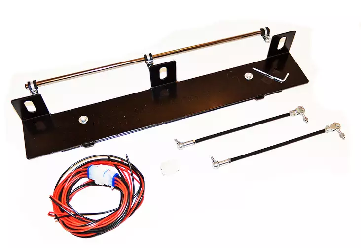 Licence plate bracket set with quick attach support rods, for three lights - Auxiliary light accessories - 3050120047 - 1