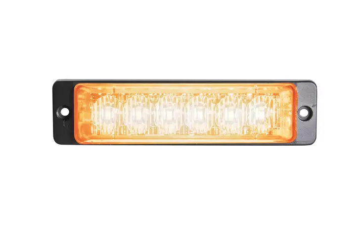 Strands Strobe light Slim orange 12-24V 6LEDx3W IP68 - Directional LED warning lights - 8020107107 - 1