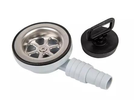 Drain set for sink, angled, Type E - Bottom valves - 8020110248 - 1