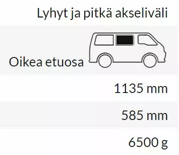 Carbest oikea sivulasi VW T5/T6 2004- - Brand/Model specific windows - 8020109638 - 2