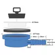 Drain set for sink, angled, Type E - Bottom valves - 8020110248 - 4