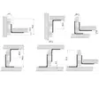 L-bracket pair for sliding rail, 559mm - Kitchen accessories - 8020110268 - 2