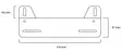 Licence plate bracket for auxiliary lights, stainless steel with long extensions - Auxiliary light accessories - 3050120058 - 3