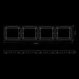 Strands IZE led frame 4x square - LED Tail lights - 8020109768 - 4