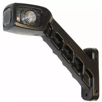 LED side marker, rubber frame, 187mm - LED side markers with rubber arm - 4040110258 - 1