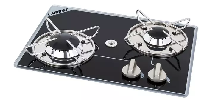 Built-in gas hob made of glass – 2 burners - Stoves - 8020112528 - 1