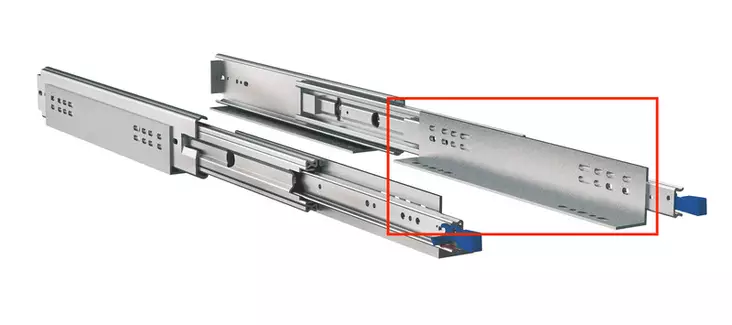 L-bracket pair for sliding rail, 711mm - Kitchen accessories - 8020110269 - 1